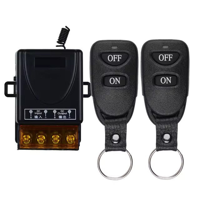 DC 12V-72V 30A kauko-ohjattava relekytkin, kahdella kaukosäätimellä