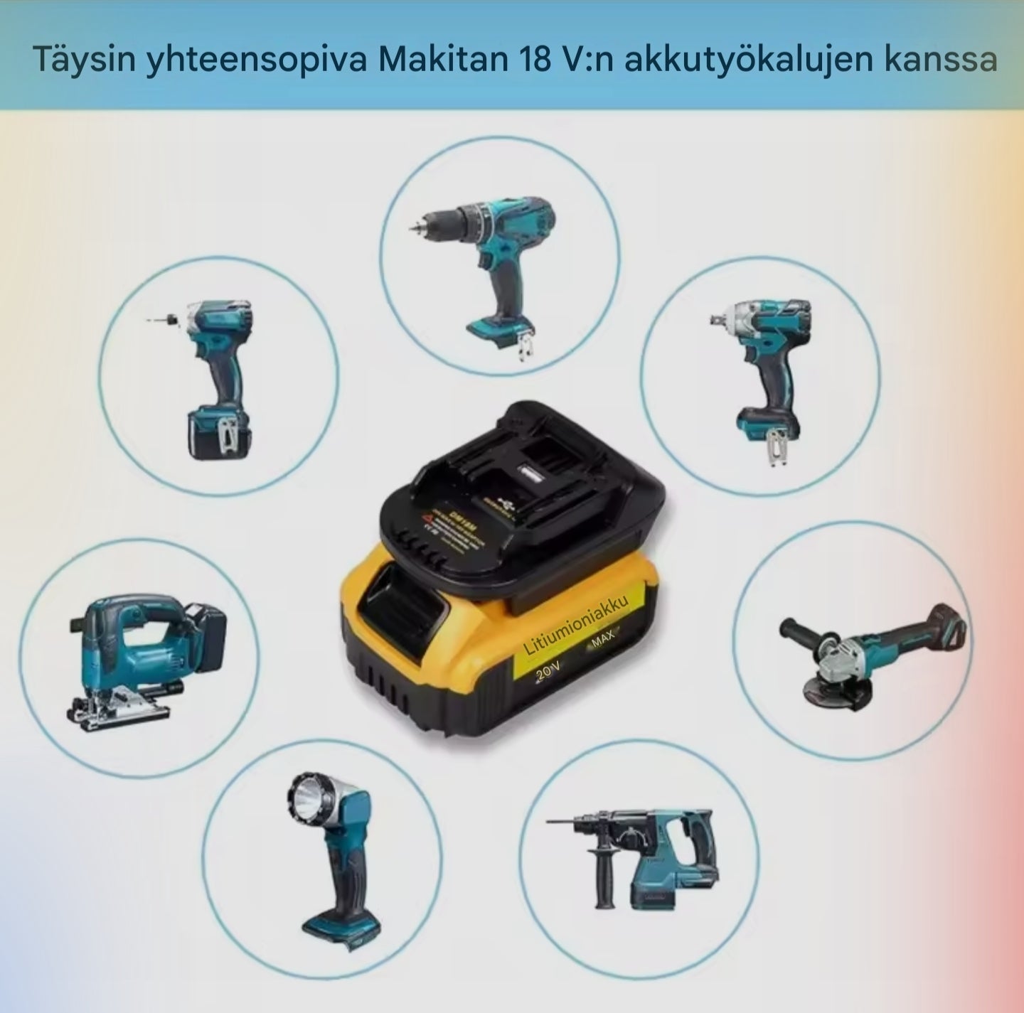 Milwaukee \ Dewalt - Makita Li-ion Akku adapteri