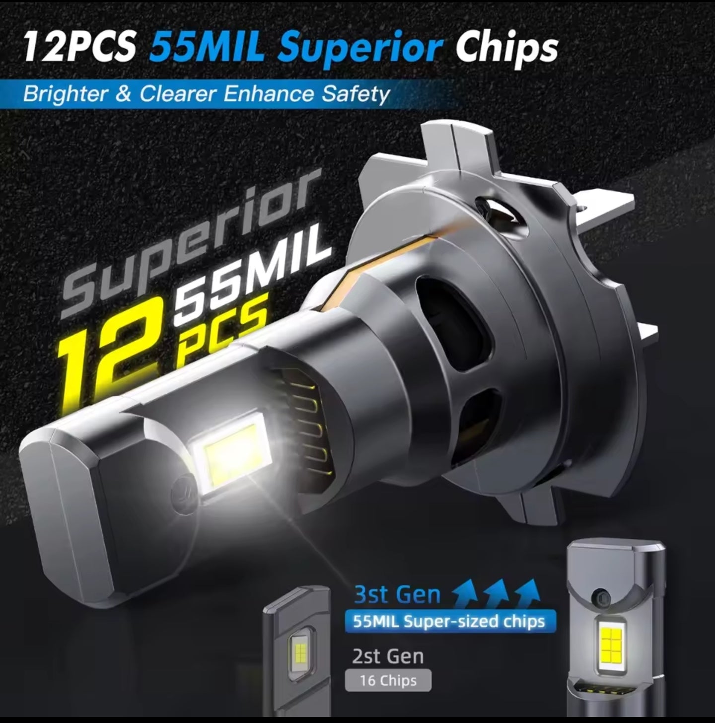 H7 LED 1:1 +400% polttimopari