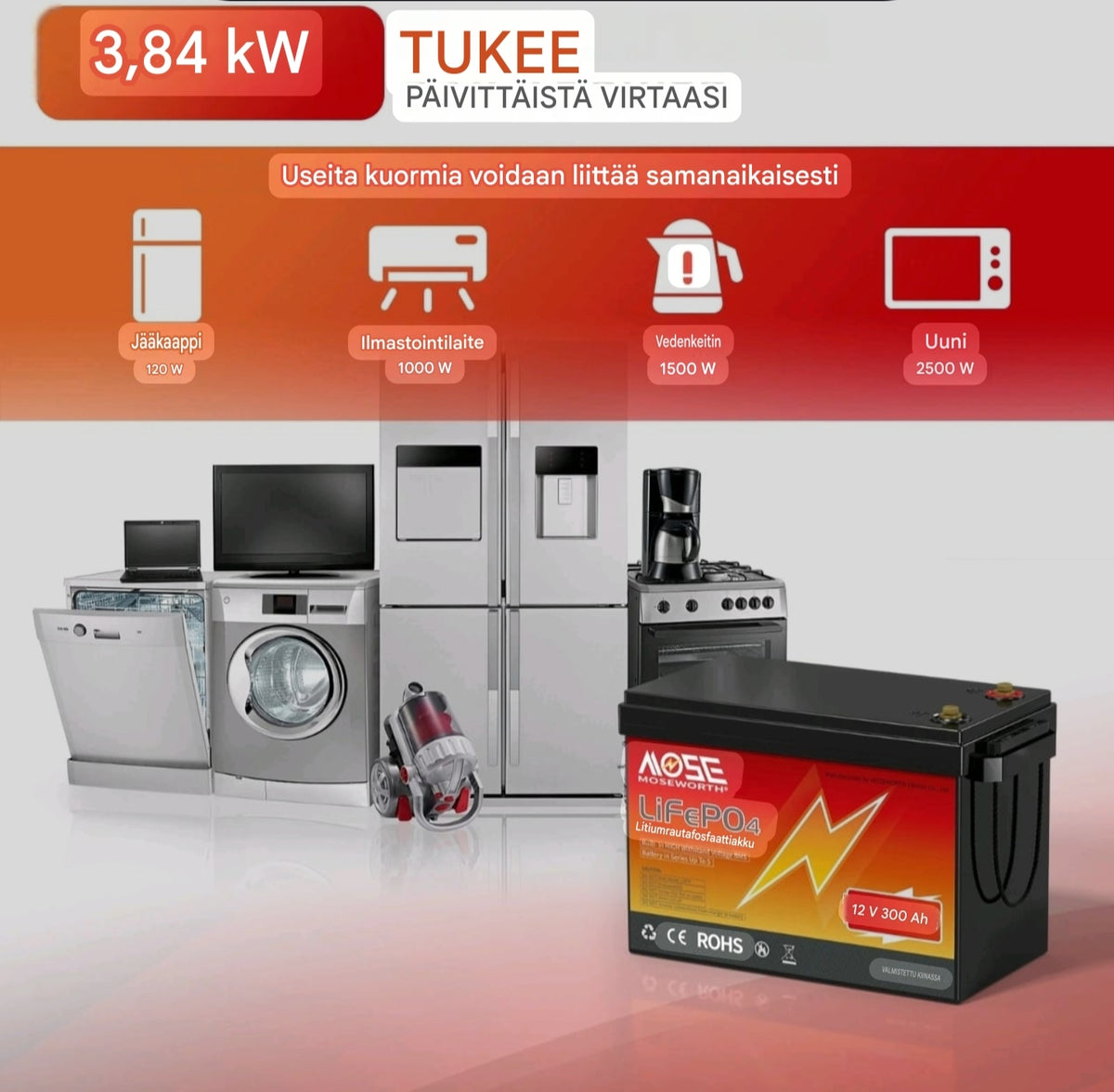 LiFePO4 Akku 12V 300Ah