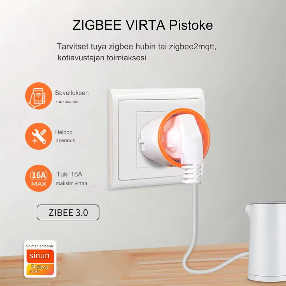 Tuya Smart Zigbee 3.0 Power Plug 16A EU Outlet 3680W virtamittauksella