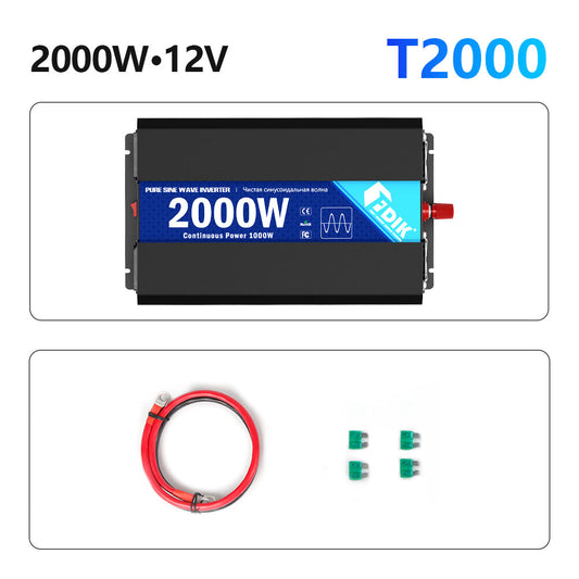 FDIK 12V Siniaaltoinvertteri 1000W/2000W