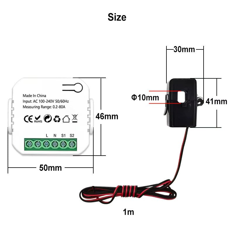 Energiankulutusmittari 1-vaihe Zigbee