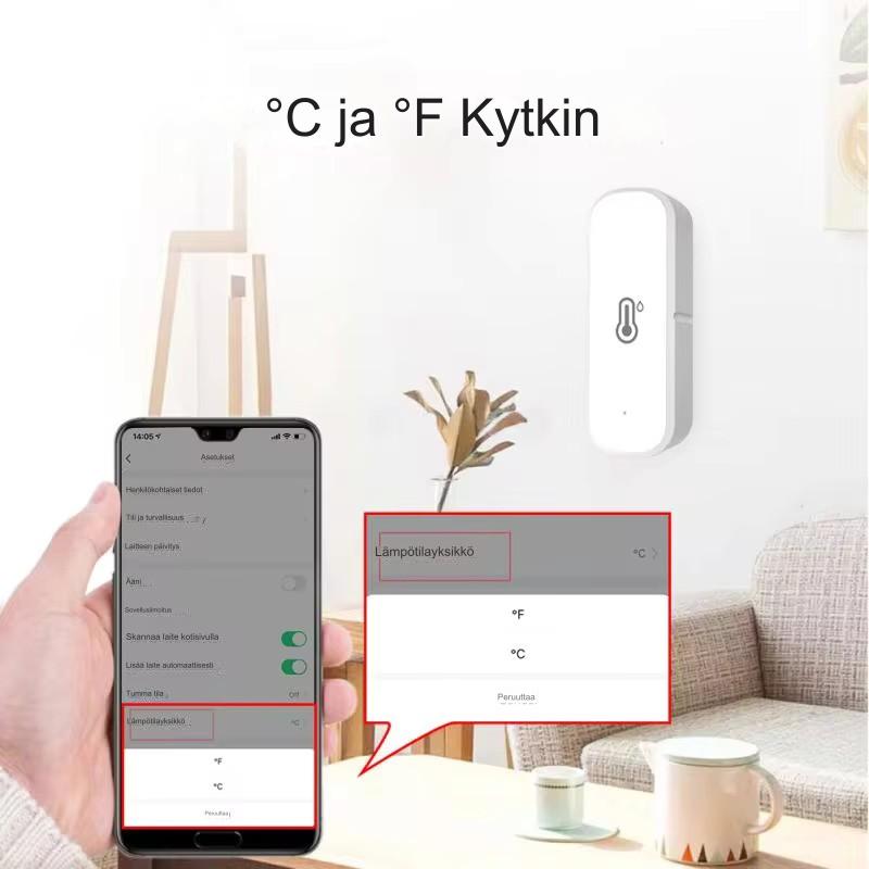 Tuya WIFI Smart Lämpötila- ja Kosteusanturi