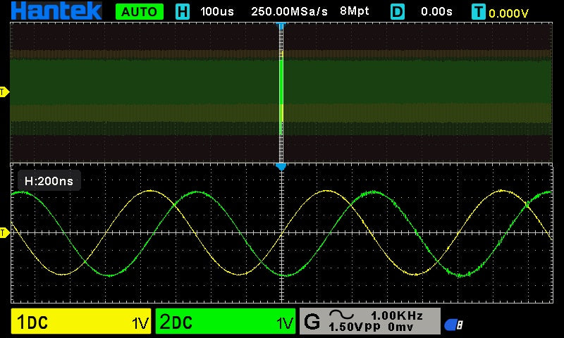 Hantek DSO2D15 digitaalinen tallennusoskilloskooppi 150MHz 1GSa/s, sekä signaaligeneraattori