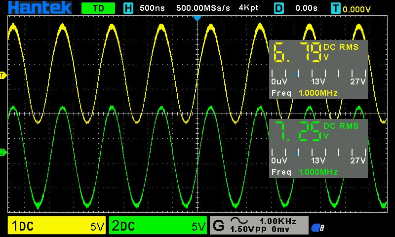 Hantek DSO2D15 digitaalinen tallennusoskilloskooppi 150MHz 1GSa/s, sekä signaaligeneraattori