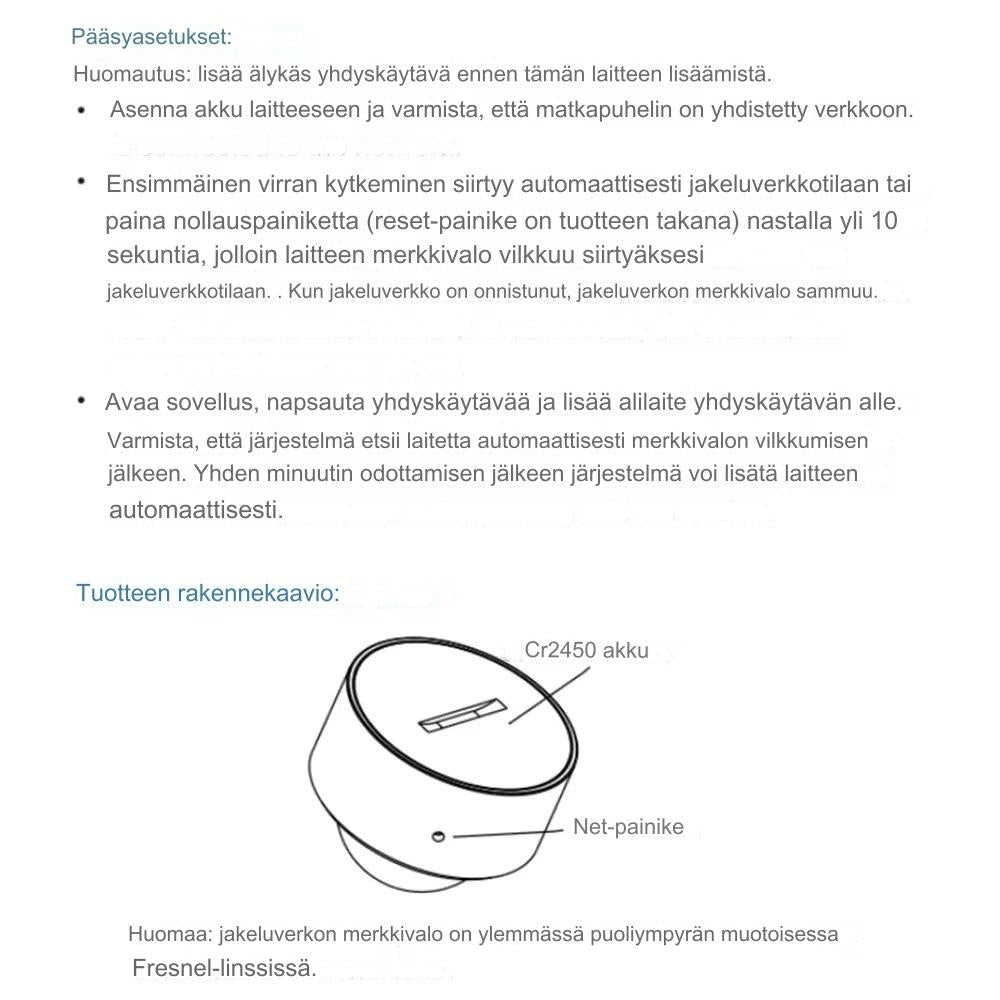 Liiketunnistin Zigbee