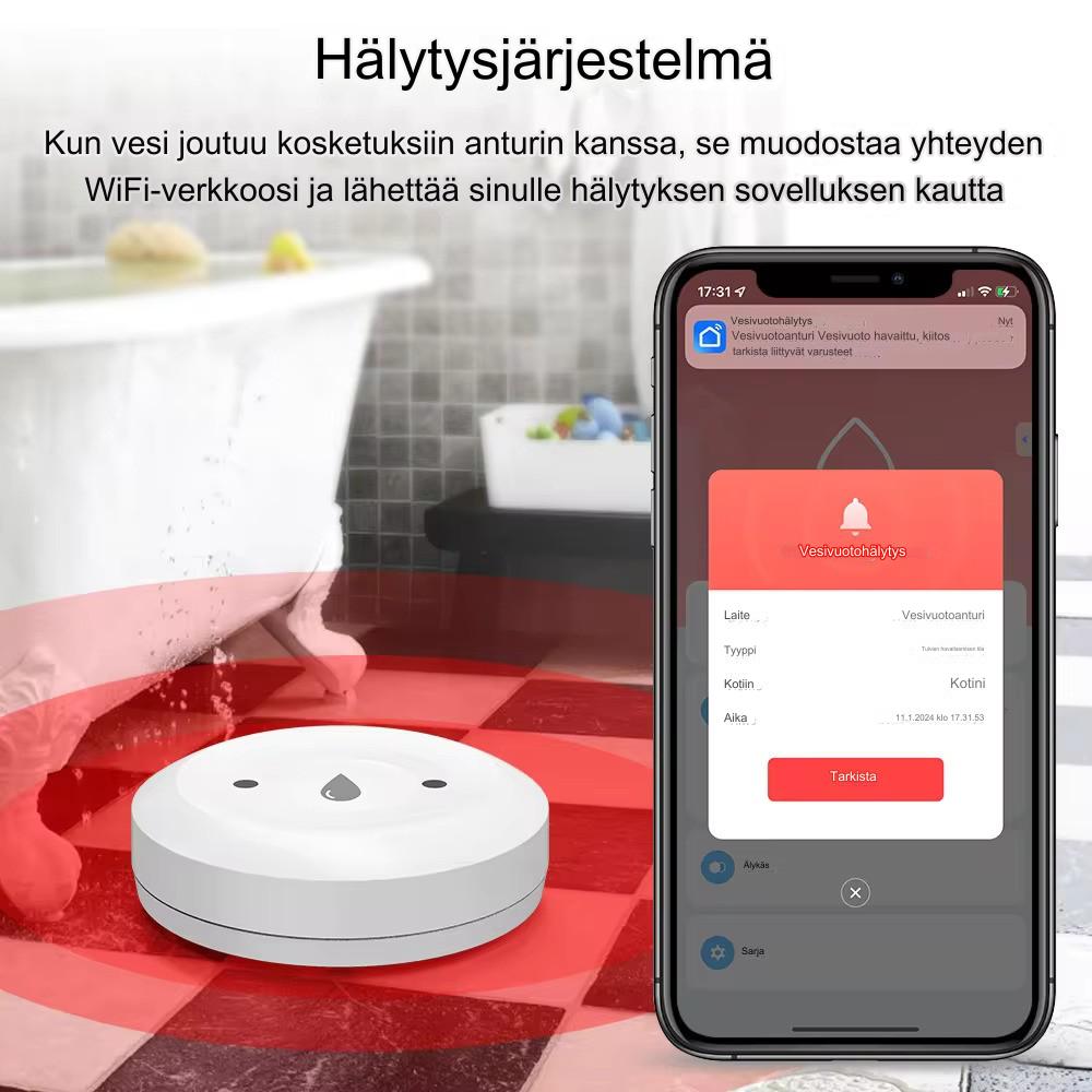 Vesi- ja vuotohälytin Zigbee