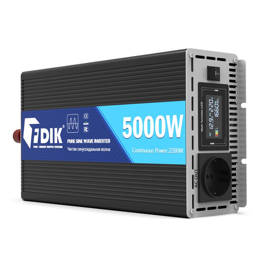 FDIK 12V Siniaaltoinvertteri 2200W/5000W