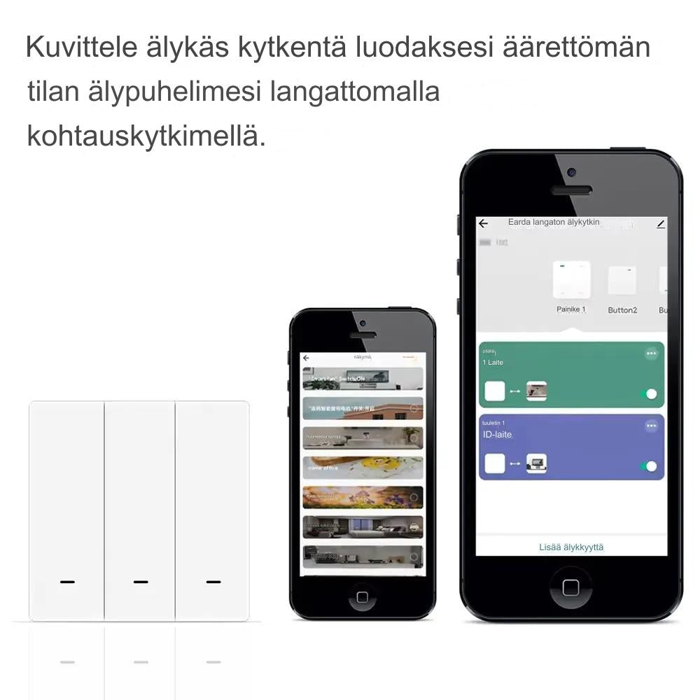 Zigbee älykytkin 1-3 painiketta (ei sähköasennusta)