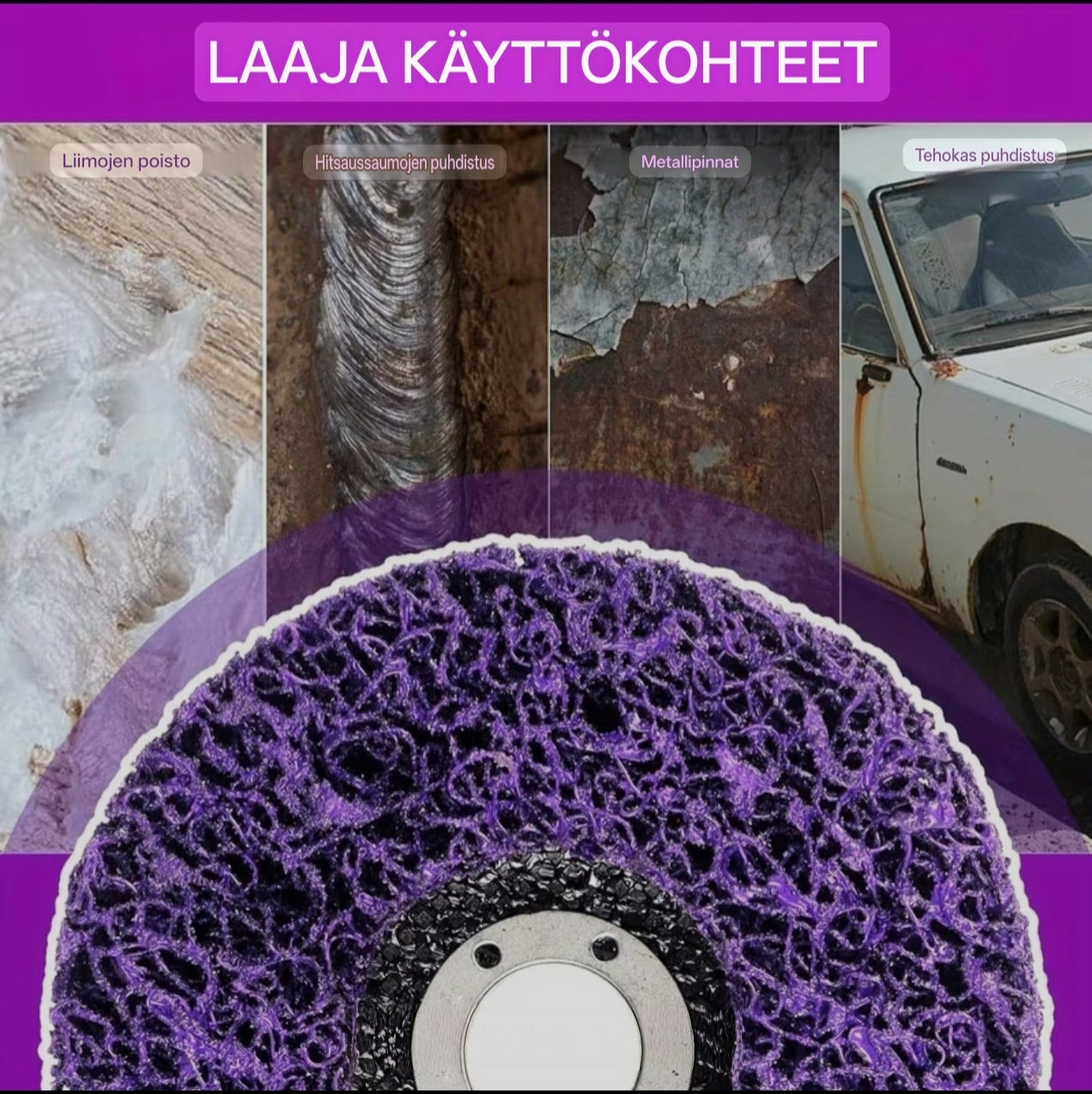 125mm Ammattitason Puhdistuslaikkasarja 7kpl