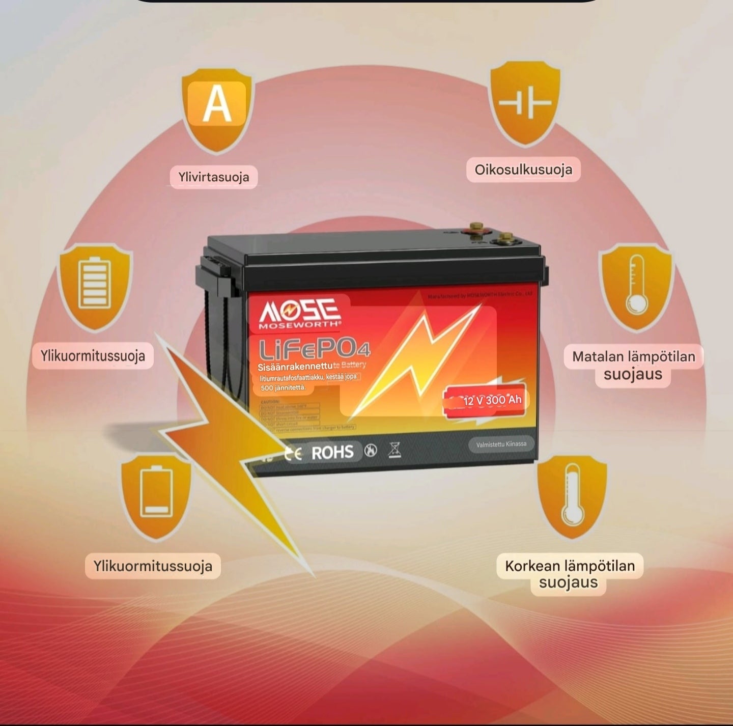 LiFePO4 Akku 12V 300Ah