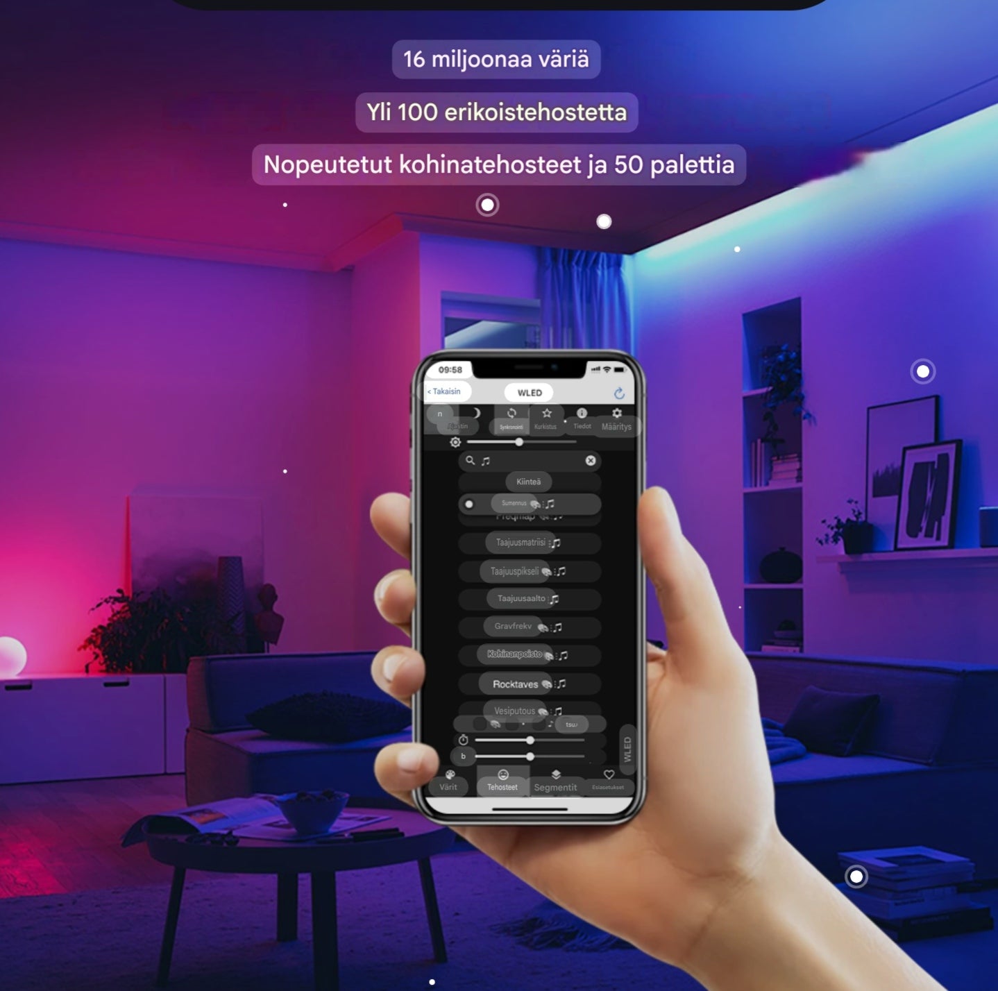 Domraem WLED Älyvalojen Ohjain (ESP8266, 5-24V / USB-C, 16A) – Täydellinen Home Assistant & DIY-yhteensopivuus