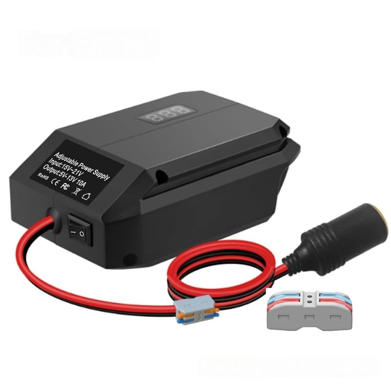 Työkalu-akku 18-20V->12V tupakansytytin adapteri 10A