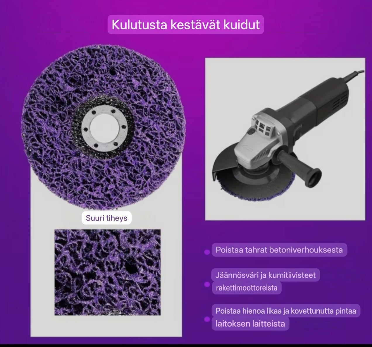 125mm Ammattitason Puhdistuslaikkasarja 7kpl