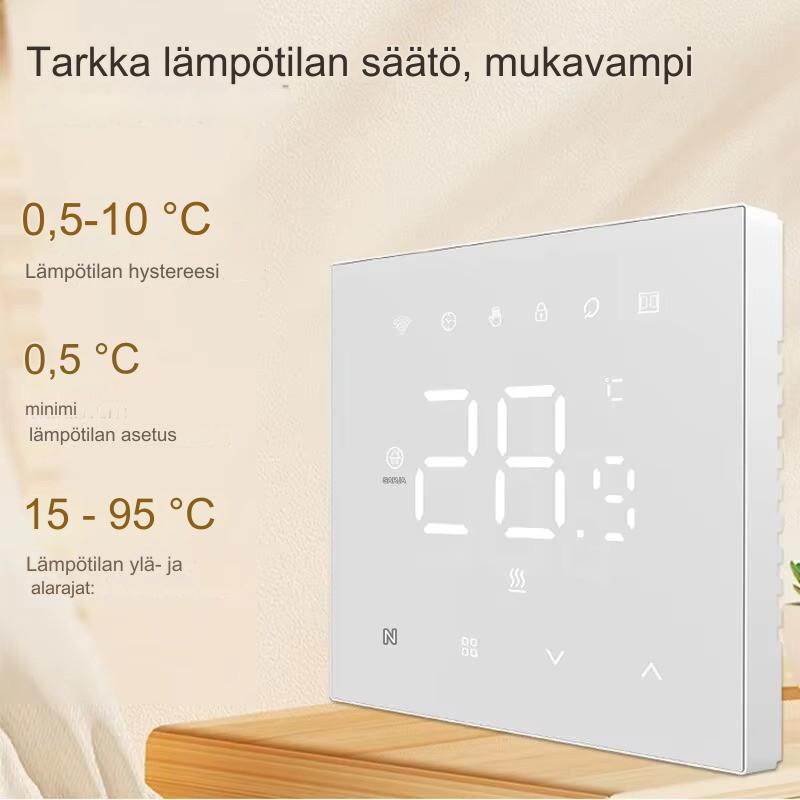 Avatto Wifi termostaatti sähköiselle lattialämmitykselle WT410-16A