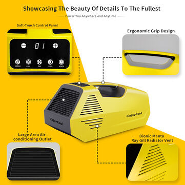 Enjoy Cool 2380BT Pieni kannettava ilmastointilaite kompressorilla. kotiin, autoon, asuntovaunuun, asuntoautoon ym.