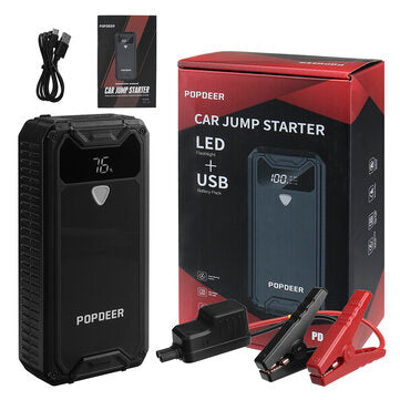 POPDEER PD-JX1 1500A 15000mAh Apukäynnistin, valaisin sekä virtapankki